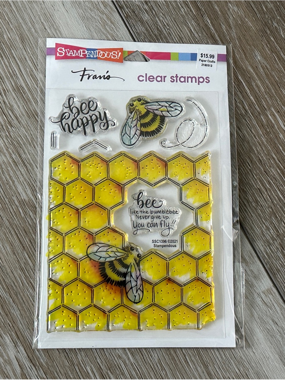 Stampendous Fran's Clear Stamp Set Bumblebee Happy Bumble Bee Cute!